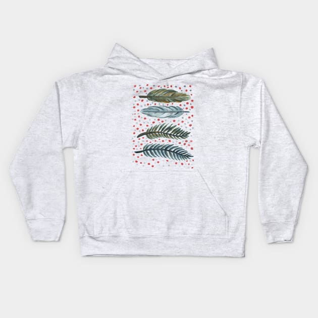 Feathers Kids Hoodie by SWON Design